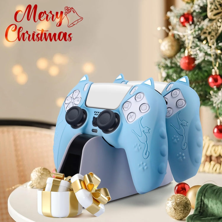 Cat Ear Shape Gamepad Silicone Protective Case, For Sony PS5