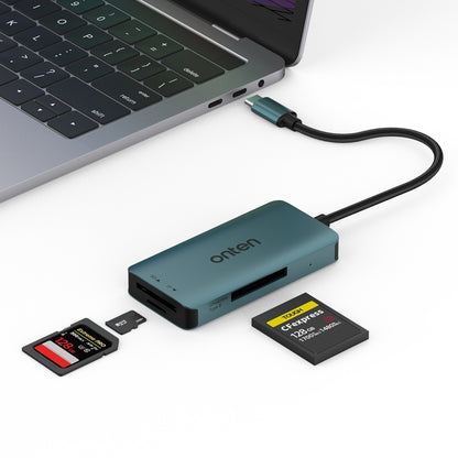 Onten C11 3 in 1 USB-C / Type-C to CFepress Type-B & SD & TF Card Reader, C11