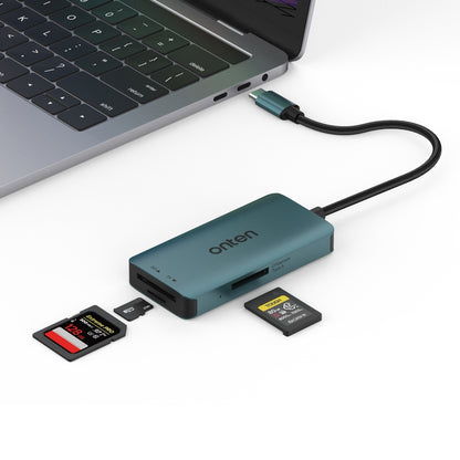 Onten C12 3 in 1 USB-C / Type-C to CFepress Type-A & SD & TF Card Reader, C12