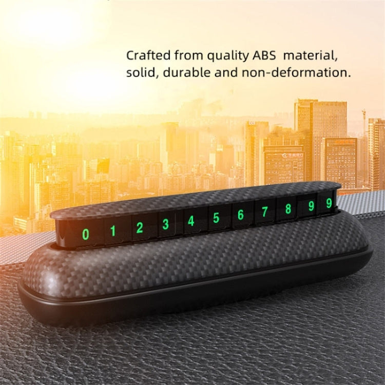 3R-2154 Car Temporary Parking Card Hidden Luminous Phone Number Plate, 3R-2154