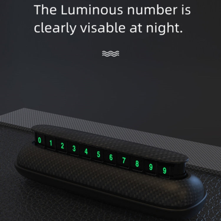 3R-2154 Car Temporary Parking Card Hidden Luminous Phone Number Plate, 3R-2154