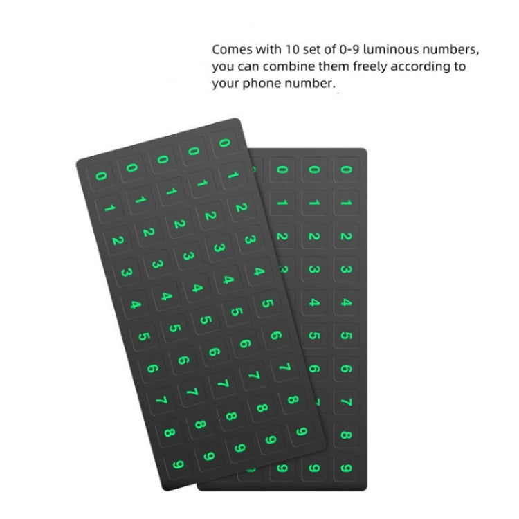 3R-2154 Car Temporary Parking Card Hidden Luminous Phone Number Plate, 3R-2154