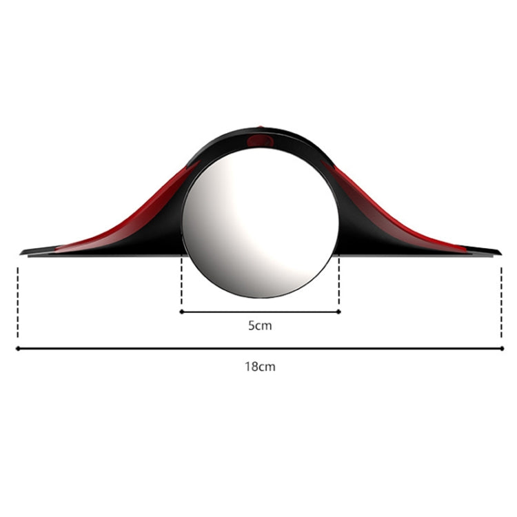 3R 3R-157 2 in 1 Car Auxiliary HD Blind Spot Mirror with Carbon Fiber Texture Rain Shield, Round Shape, Oval Shape