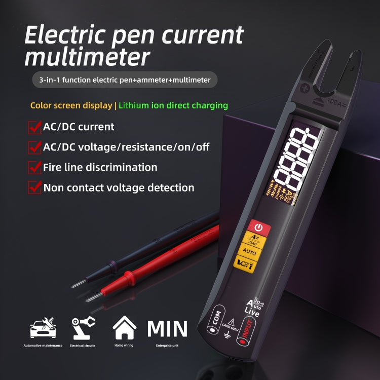 BSIDE U0 AC / DC Clamp Meter Electric Pen Current Digital Multimeter, U0
