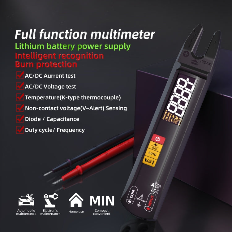 BSIDE U1 AC / DC Clamp Meter Electric Pen Current Digital Multimeter, U1