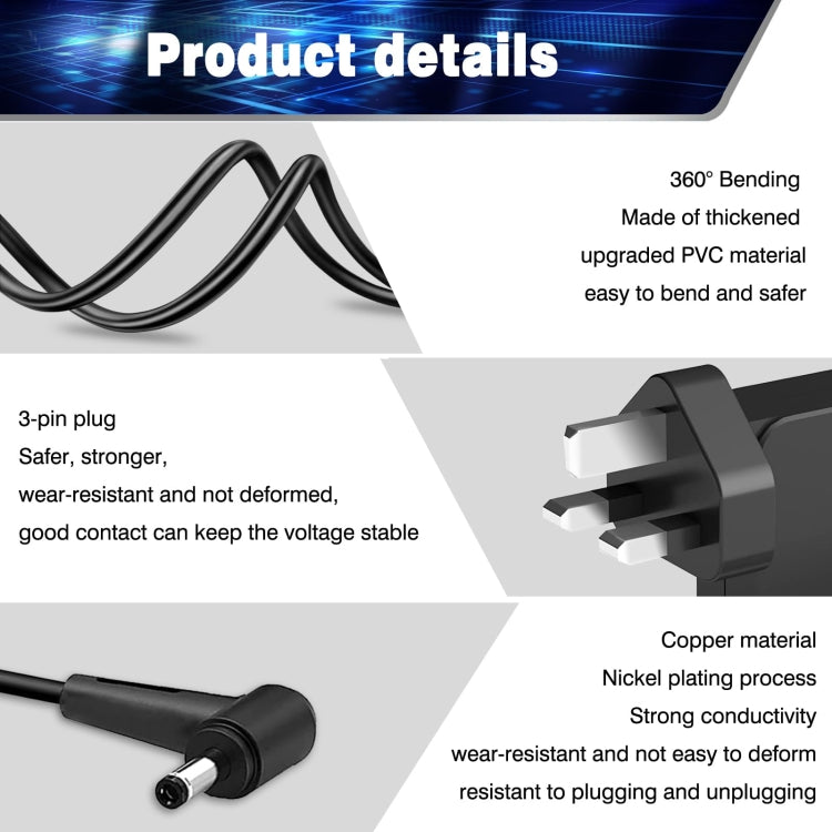 45W 19V 2.37A Laptop Notebook Power Adapter For Asus 4.0 x 1.35mm, EU Plug, US Plug, UK Plug