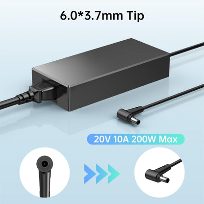 200W 20V 10A Laptop Notebook Power Adapter For Asus 6.0 x 3.7mm, EU Plug, US Plug, UK Plug, AU Plug