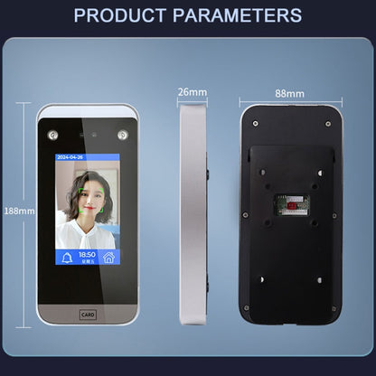 Realand F100 4.3 inch Capacitive Touch Screen Face Fingerprint Card Attendance Machine, F100