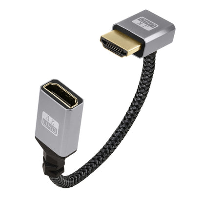 HDMI Male to Female 4K UHD Extension Cable Computer TV Adapter, Length: 20cm, Upward Bend, Downward Bend, Left Elbow, Right Elbow