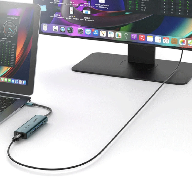 Onten UC123+ USB-C / Type-C to HDTV Multi-function HUB Docking Station with Button, UC123+ (Green)