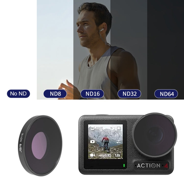 For DJI Osmo Action 4 JUNESTAR Threaded Camera Lens Filter, MCUV, CPL, ND8, ND16, ND32, ND64, ND1000, ND8PL, ND16PL, ND32PL, ND64PL, NIGHT, STAR, Streak Gold Drawing, Streak Blue Drawing, Macro 15X, Pink Diving Filter, Magenta Diving Filter...
