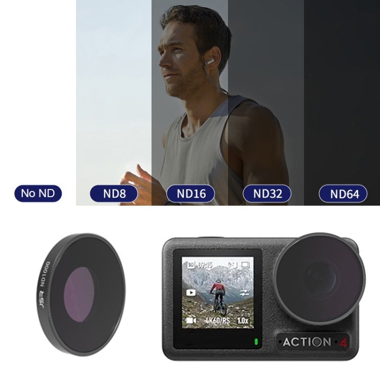 For DJI Osmo Action 4 JUNESTAR Threaded Camera Lens Filter, MCUV, CPL, ND8, ND16, ND32, ND64, ND1000, ND8PL, ND16PL, ND32PL, ND64PL, NIGHT, STAR, Streak Gold Drawing, Streak Blue Drawing, Macro 15X, Pink Diving Filter, Magenta Diving Filter...