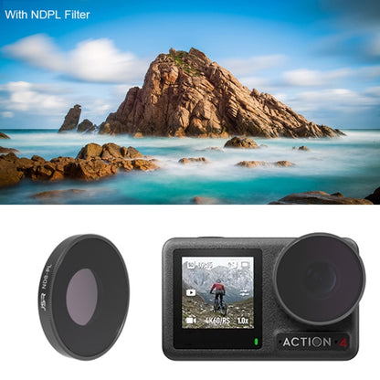 For DJI Osmo Action 4 JUNESTAR Threaded Camera Lens Filter, MCUV, CPL, ND8, ND16, ND32, ND64, ND1000, ND8PL, ND16PL, ND32PL, ND64PL, NIGHT, STAR, Streak Gold Drawing, Streak Blue Drawing, Macro 15X, Pink Diving Filter, Magenta Diving Filter...