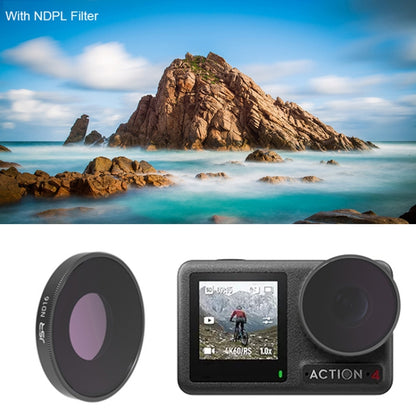 For DJI Osmo Action 4 JUNESTAR Threaded Camera Lens Filter, MCUV, CPL, ND8, ND16, ND32, ND64, ND1000, ND8PL, ND16PL, ND32PL, ND64PL, NIGHT, STAR, Streak Gold Drawing, Streak Blue Drawing, Macro 15X, Pink Diving Filter, Magenta Diving Filter...