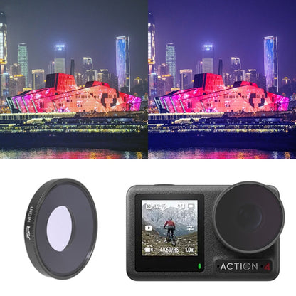 For DJI Osmo Action 4 JUNESTAR Threaded Camera Lens Filter, MCUV, CPL, ND8, ND16, ND32, ND64, ND1000, ND8PL, ND16PL, ND32PL, ND64PL, NIGHT, STAR, Streak Gold Drawing, Streak Blue Drawing, Macro 15X, Pink Diving Filter, Magenta Diving Filter...