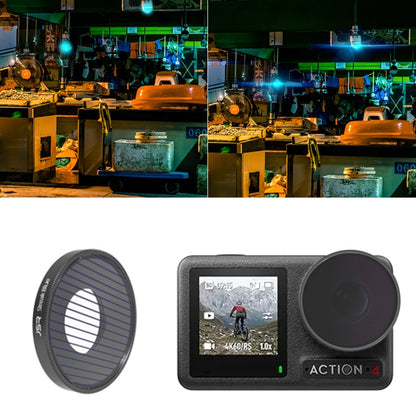 For DJI Osmo Action 4 JUNESTAR Threaded Camera Lens Filter, MCUV, CPL, ND8, ND16, ND32, ND64, ND1000, ND8PL, ND16PL, ND32PL, ND64PL, NIGHT, STAR, Streak Gold Drawing, Streak Blue Drawing, Macro 15X, Pink Diving Filter, Magenta Diving Filter...
