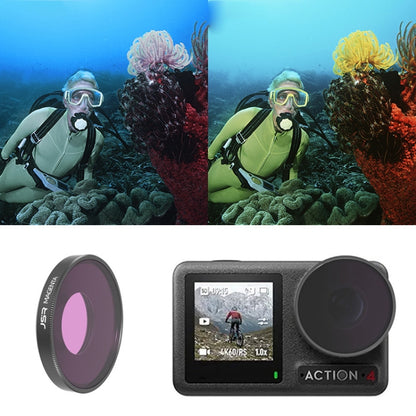 For DJI Osmo Action 4 JUNESTAR Threaded Camera Lens Filter, MCUV, CPL, ND8, ND16, ND32, ND64, ND1000, ND8PL, ND16PL, ND32PL, ND64PL, NIGHT, STAR, Streak Gold Drawing, Streak Blue Drawing, Macro 15X, Pink Diving Filter, Magenta Diving Filter...