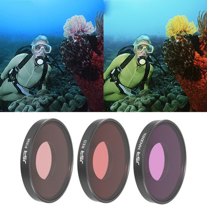 For DJI Osmo Action 4 JUNESTAR Threaded Camera Lens Filter, MCUV, CPL, ND8, ND16, ND32, ND64, ND1000, ND8PL, ND16PL, ND32PL, ND64PL, NIGHT, STAR, Streak Gold Drawing, Streak Blue Drawing, Macro 15X, Pink Diving Filter, Magenta Diving Filter...