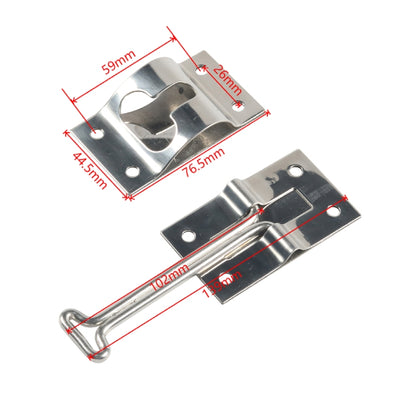 2pcs / Set Vans / RVs / Trucks 4 inch Stainless Steel Door Hook with Screws, 2pcs / Set