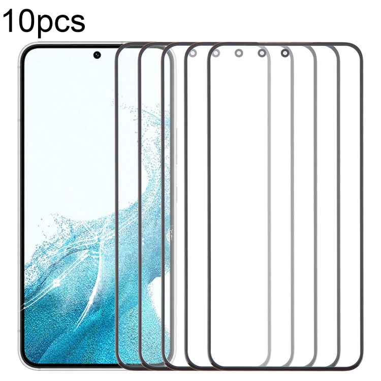 10pcs Front Screen Outer Glass Lens with OCA Optically Clear Adhesive, For Samsung Galaxy F15 SM-E156B, For Samsung Galaxy A15 5G SM-A156B, For Samsung Galaxy A55 SM-A556B, For Samsung Galaxy A35 SM-A356B, For Samsung Galaxy S24+ SM-S926B