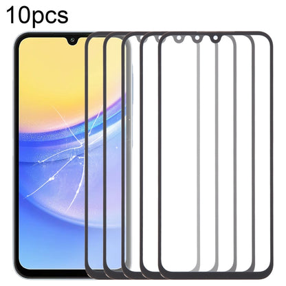 10pcs Front Screen Outer Glass Lens with OCA Optically Clear Adhesive, For Samsung Galaxy F15 SM-E156B, For Samsung Galaxy A15 5G SM-A156B, For Samsung Galaxy A55 SM-A556B, For Samsung Galaxy A35 SM-A356B, For Samsung Galaxy S24+ SM-S926B