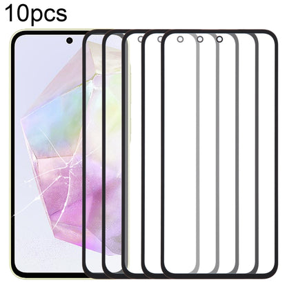 10pcs Front Screen Outer Glass Lens with OCA Optically Clear Adhesive, For Samsung Galaxy F15 SM-E156B, For Samsung Galaxy A15 5G SM-A156B, For Samsung Galaxy A55 SM-A556B, For Samsung Galaxy A35 SM-A356B, For Samsung Galaxy S24+ SM-S926B