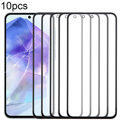 10pcs Front Screen Outer Glass Lens with OCA Optically Clear Adhesive, For Samsung Galaxy F15 SM-E156B, For Samsung Galaxy A15 5G SM-A156B, For Samsung Galaxy A55 SM-A556B, For Samsung Galaxy A35 SM-A356B, For Samsung Galaxy S24+ SM-S926B