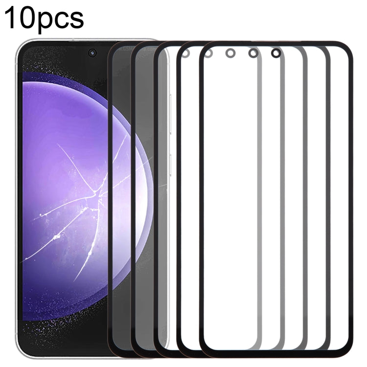 10pcs Front Screen Outer Glass Lens with OCA Optically Clear Adhesive, For Samsung Galaxy F15 SM-E156B, For Samsung Galaxy A15 5G SM-A156B, For Samsung Galaxy A55 SM-A556B, For Samsung Galaxy A35 SM-A356B, For Samsung Galaxy S24+ SM-S926B