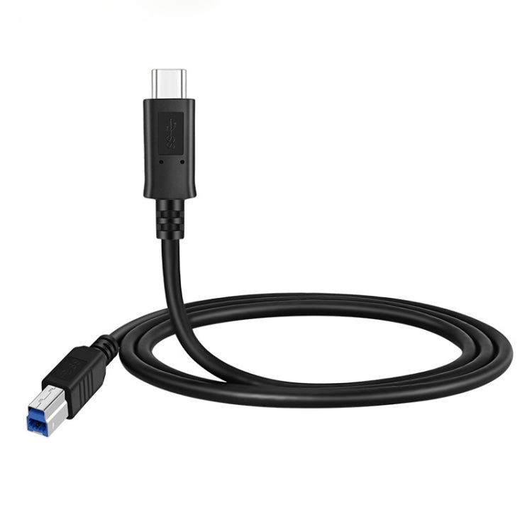 USB-C / Type-C3.1 to USB3.0 Male Square Port Printer Extension Data Cable, Type-C3.1 to USB3.0 Male, 1m