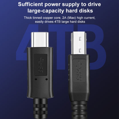 USB-C / Type-C3.1 to USB3.0 Male Square Port Printer Extension Data Cable, Type-C3.1 to USB3.0 Male, 1m