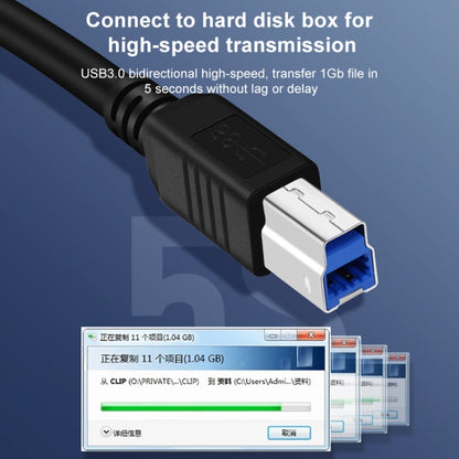 USB-C / Type-C3.1 to USB3.0 Male Square Port Printer Extension Data Cable, Type-C3.1 to USB3.0 Male, 1m
