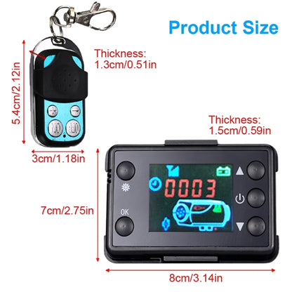 Car 12V / 24V Parking Heater LCD Monitor Switch with Remote Controller