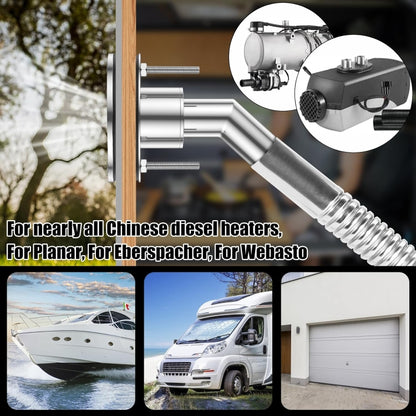 Marine Parking Heater Stainless Steel Vent, 22mm Elbow, 22mm Straight, 24mm Elbow, 24mm Straight