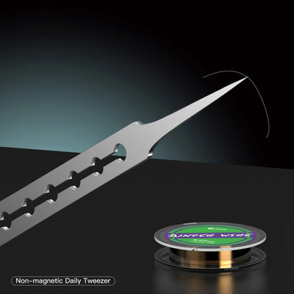 2UUL Non-magnetic Stainless Stencil Tweezers with Holes, TW21, TW22