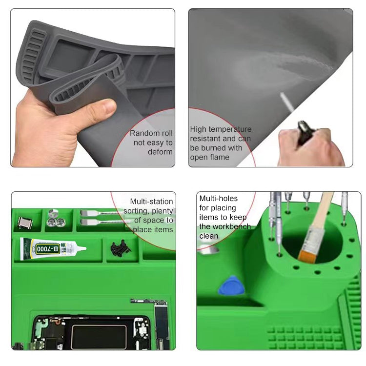 BEST S-190 High-temperature Resistant Silicone Pad Workbench Pad