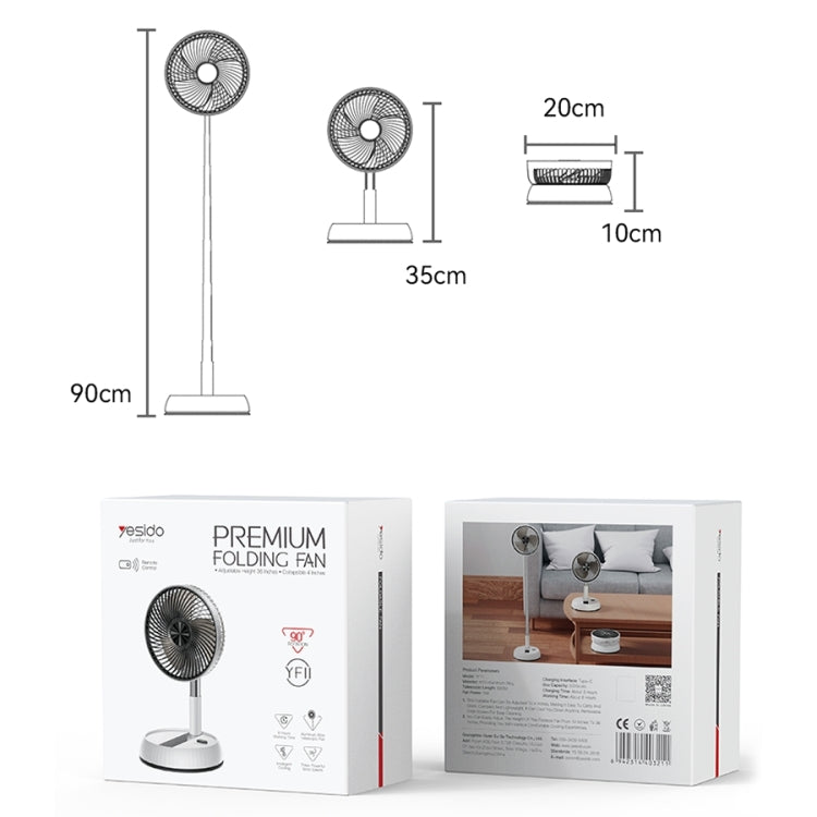 Yesido YF11 Foldable Telescopic Floor Fan