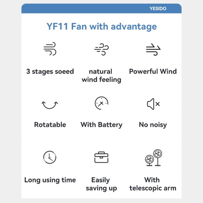 Yesido YF11 Foldable Telescopic Floor Fan