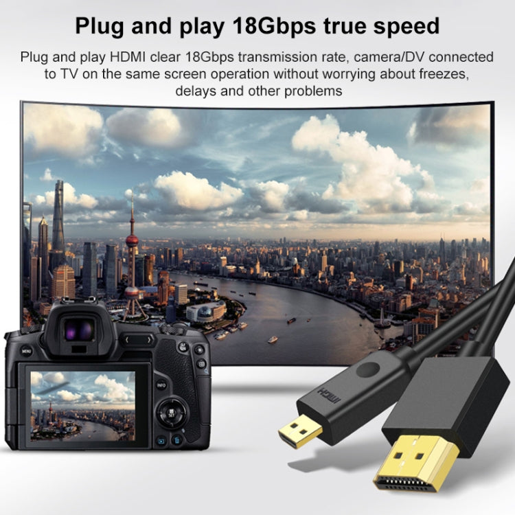 HDMI to Micro HDMI 4K UHD 18Gbps Video Connection Cable, 0.3m, 0.5m, 1m