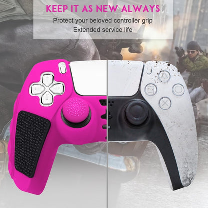 Splicing Color Silicone Gamepad Protective Case without Rocker Caps, For Sony PS5