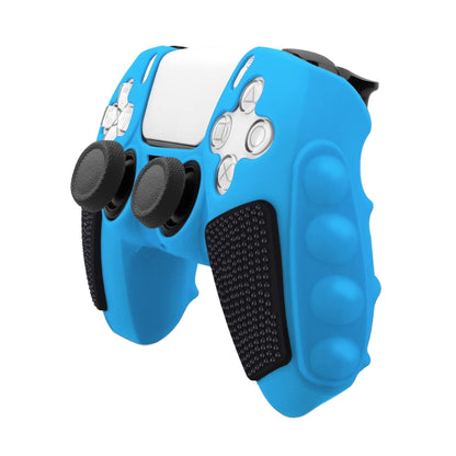 Splicing Color Silicone Gamepad Protective Case without Rocker Caps, For Sony PS5