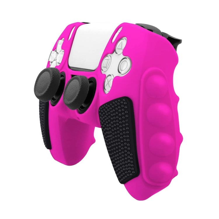 Splicing Color Silicone Gamepad Protective Case without Rocker Caps, For Sony PS5