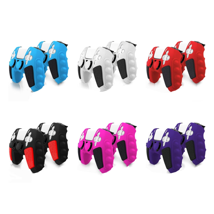 Splicing Color Silicone Gamepad Protective Case with Rocker Caps, For Sony PS5