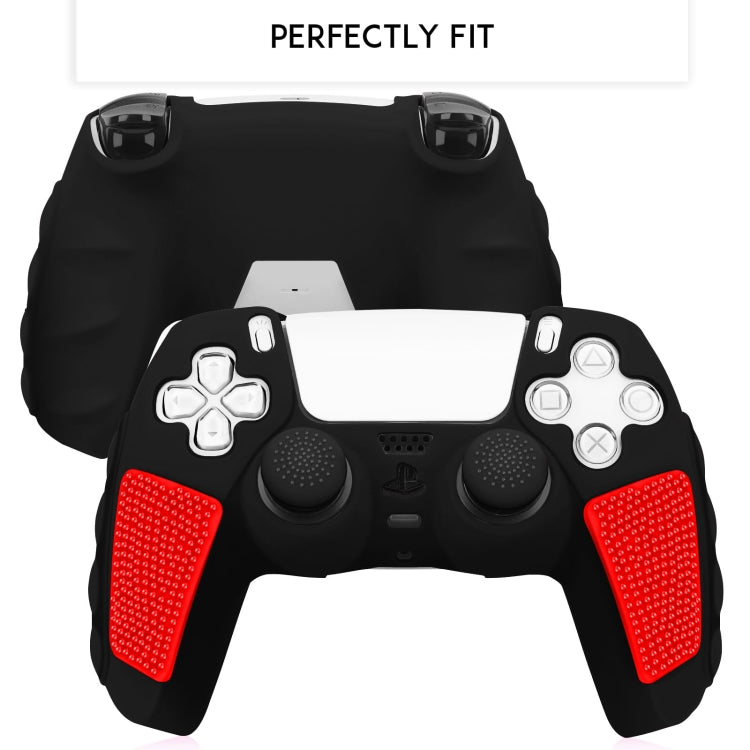 Splicing Color Silicone Gamepad Protective Case with Rocker Caps, For Sony PS5