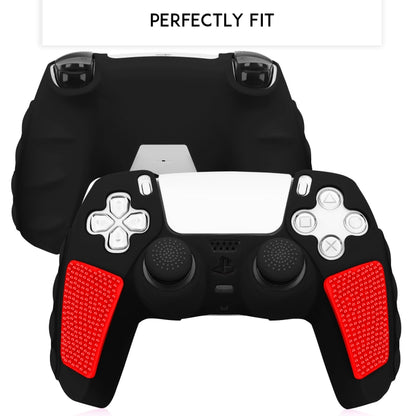 Splicing Color Silicone Gamepad Protective Case with Rocker Caps, For Sony PS5