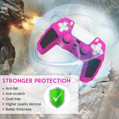 Splicing Color Silicone Gamepad Protective Case with Rocker Caps, For Sony PS5