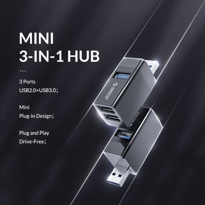 ORICO MINI-U32L 3 in 1 USB Aluminum Alloy Mini HUB Adapter, MINI-U32L