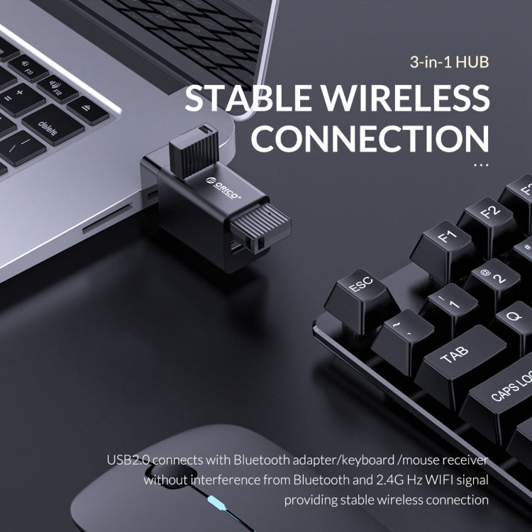 ORICO MINI-U32L 3 in 1 USB Aluminum Alloy Mini HUB Adapter, MINI-U32L