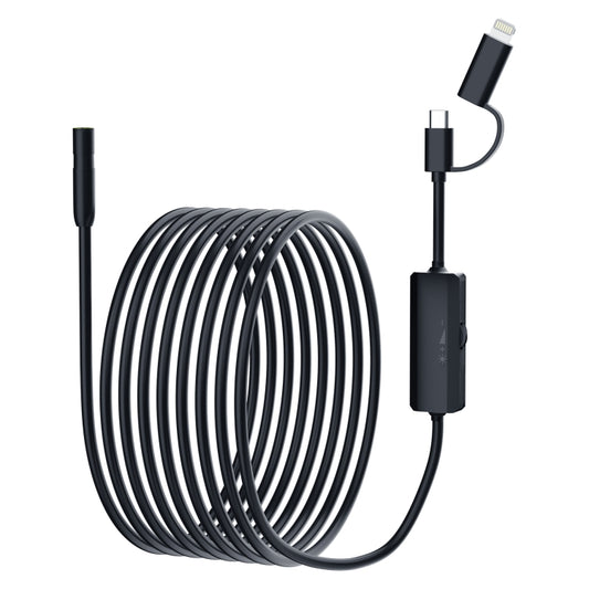 AN112 2 in 1 USB-C / Type-C + 8 Pin Interface 8mm HD Industry Endoscope, 1m Soft Tube, 2m Soft Tube, 3.5m Soft Tube, 5m Soft Tube, 10m Soft Tube, 1m Hard Tube, 2m Hard Tube, 3.5m Hard Tube, 5m Hard Tube, 10m Hard Tube
