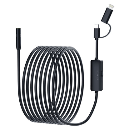 AN112 2 in 1 USB-C / Type-C + 8 Pin Interface 8mm HD Industry Endoscope, 1m Soft Tube, 2m Soft Tube, 3.5m Soft Tube, 5m Soft Tube, 10m Soft Tube, 1m Hard Tube, 2m Hard Tube, 3.5m Hard Tube, 5m Hard Tube, 10m Hard Tube