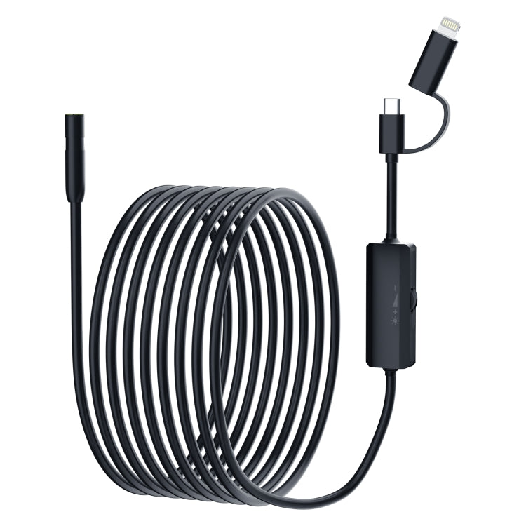 AN112 2 in 1 USB-C / Type-C + 8 Pin Interface 8mm HD Industry Endoscope, 1m Soft Tube, 2m Soft Tube, 3.5m Soft Tube, 5m Soft Tube, 10m Soft Tube, 1m Hard Tube, 2m Hard Tube, 3.5m Hard Tube, 5m Hard Tube, 10m Hard Tube